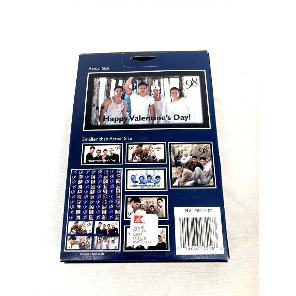 98 Degrees Valentines Cards 2001 34 Student Cards Stickers NOS Vtg - Picture 2 of 6